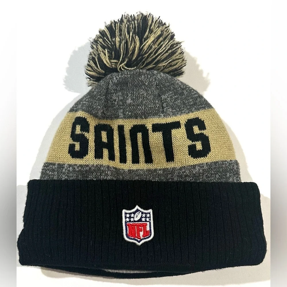 New Orleans Saints New Era NFL Beanie POM Knit Hat Youth Size Hat